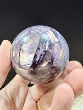 Crystal Gem Lepidolite sphere purple mica flash heal anxiety Heal 5.9cm 303g 2