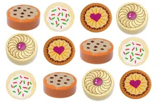 ☀️Tile, Round 1x1 Cookie 12 Cookies Dozen Bakery Bakers Sprinkles Chocolate Chip