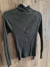 Boohoo Ladies Dark Green Polo Neck Jumper Size Medium