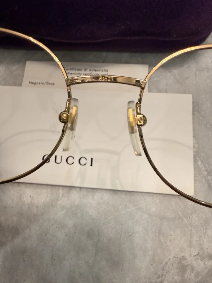 Óculos masculinos pequenos 51 mm GUCCI GG1585O 001 dourado preto - Imagem 4 de 4