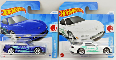 Hot Wheels 2x 95 Mazda RX-7 HW J-Imports Project µ 9/10 #170 2024 NEU & OVP