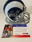 Merlin Olsen Signed St Louis Rams Mini Throwback Helmet PSA witnessed