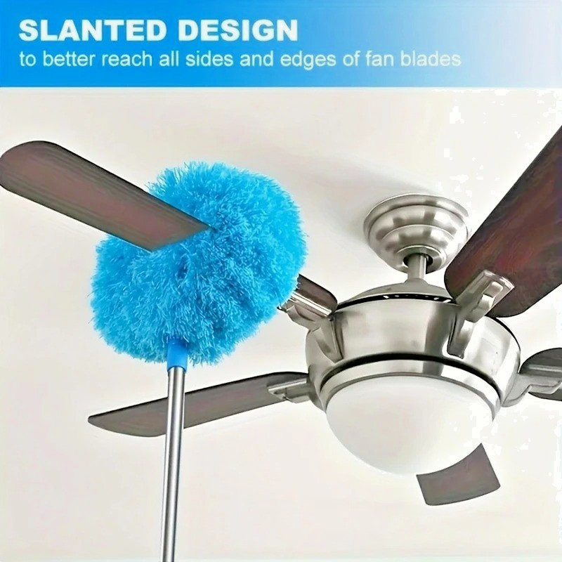Microfiber Ceiling Fan Duster Long Handle Extendable Reusabl