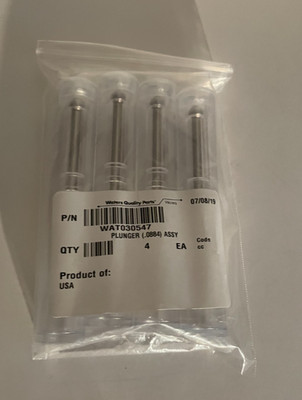 SAPPHIRE PLUNGER ASSEMBLIES, Pack of 4, 0.0884'' Waters WAT030547, For 1525µ HPLC