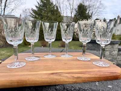 Lenox Clear Crystal Saratoga 8 Oz Water Goblet Red Wine Glass 7.5"~Set Of 6  | eBay