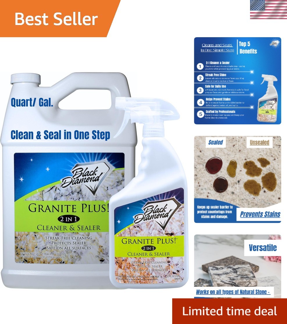 Effortless Stone Care: GRANITE PLUS! 2-in-1 Cleaner & Sealer for 80 Fl Oz Each