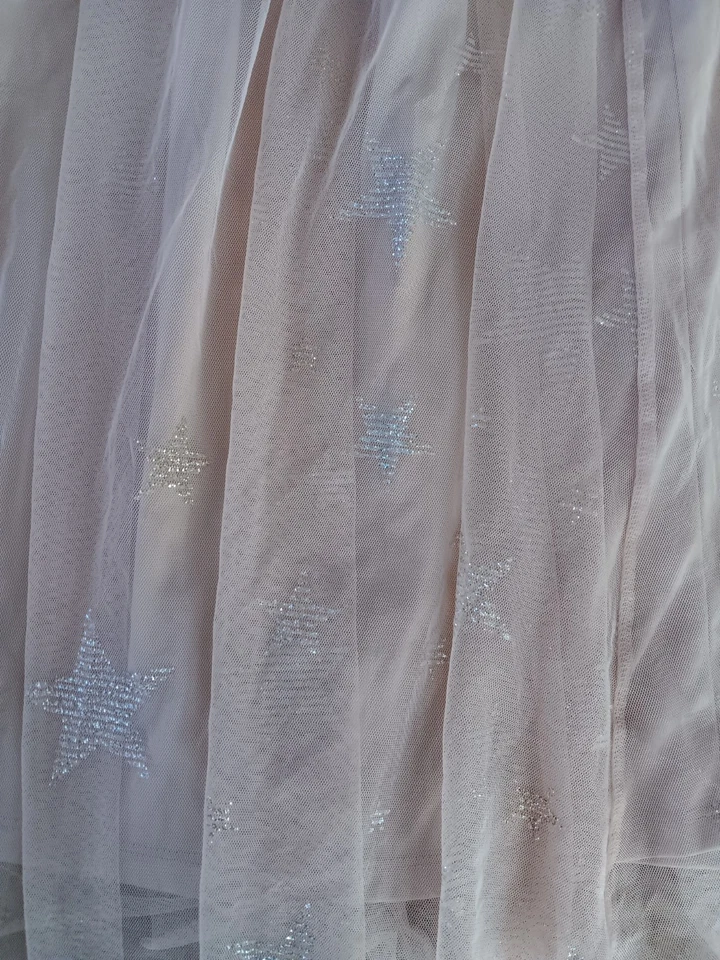 Falda midi de tul Giani Bini talla mediana rubor estrellas brillantes plateada y dorada Foto 4 de 4