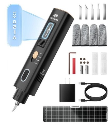 Ultrasonic Electric Cutting Knife with OLED Screen and Multiple Blades