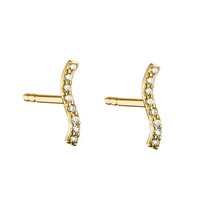 Thomas Sabo Schmuck Damen-Ohrstecker Welle Goldfarben H2366-M01-14