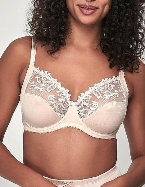 Women Anya Madsen Bra Beige Satin 80C