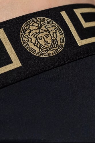 NWT Versace Greca Border Medusa Barocco Black Swim Trunks Bathing Suit 5 M $425 - Picture 5 of 9