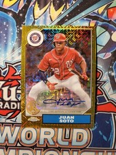 2022 Juan Soto Topps Chrome 1987 Silver Pack Auto Mojo /30 #T87C2-1 Nationals
