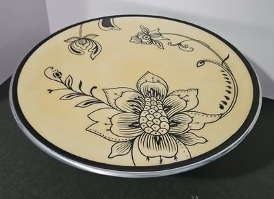 Gorham Evening Bloom Cake Plate / Stand 12.75'' Dia.x 5'' Tall