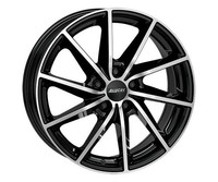 1X Alutec Singa 5-LOCH Diamantschwarz Frontpoliert 6.0Jx15 5X112 ET43