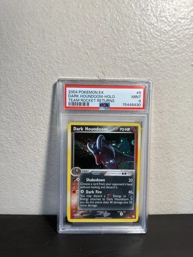 2004 Pokemon Dark Houndoom Holo Team Rocket Returns #5 PSA 9