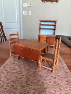Vintage Dining Room Set For 9” Dolls