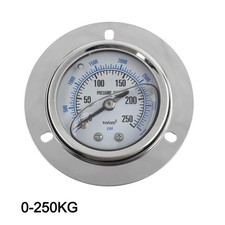 14PT Industrial Axial Oil Pressure Gauge with Shock Resistant Edge 0 to 250KG