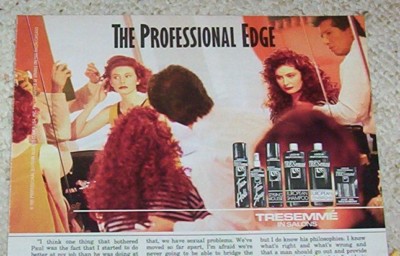 1991 print ad - TRESemme professional salon hair Alberto Culver Advertising