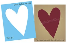 Joanie Stencil 6" tall Country Primitive Heart shape Love Art Crafts DIY Signs