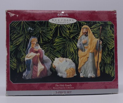Hallmark Nativity Set 1998 Hallmark ~THE HOLY FAMILY ~ Blessed Nativity~ Porcelain~ 3 Pc Set ...