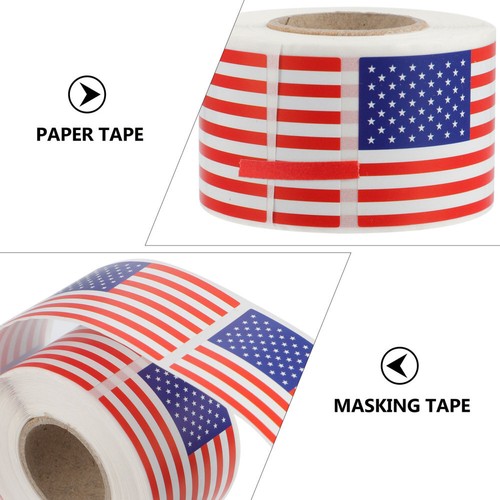 250pcs American Flag Sealing Stickers Usa Flag Decals Stickers Adults Vintage - Afbeelding 11 van 12