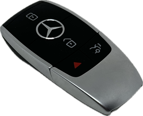 OEM MERCEDES BENZ A1779052203 Q02 4 BUTTON SMART KEYLESS REMOTE FOB DM3 W/ KEY - Picture 4 of 11