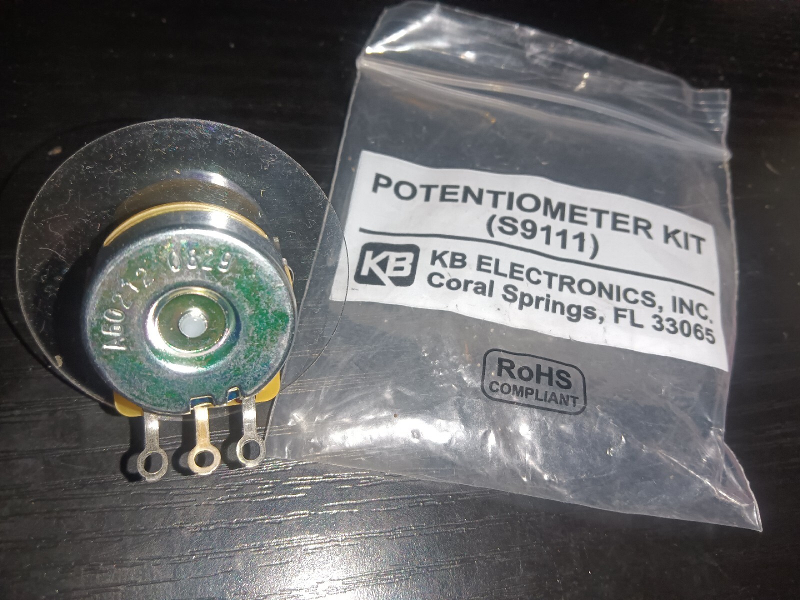 5K ohm Potentiometer S9111 KB ELECTRONICS With Nut Washer & Mounting