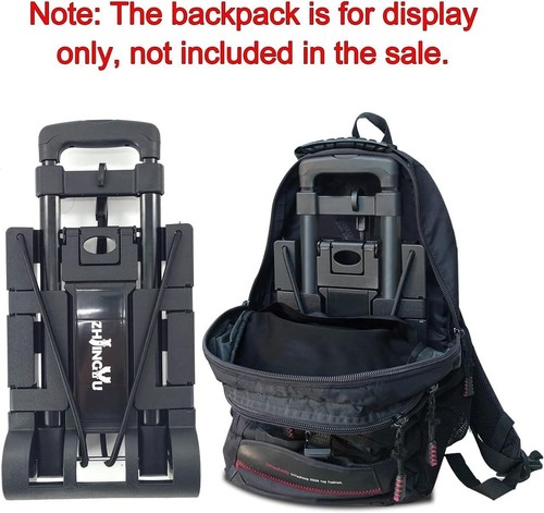 Folding Hand Truck Iron Tube Pull Rod Folding Cart Foldable Trolley Dolly With W - Picture 4 of 8