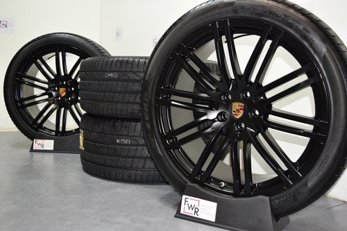 21" Porsche Macan GTS S TURBO SATIN BLACK Factory OEM authentic wheels Swap