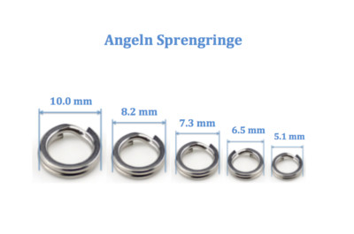 10 Stück   SPRENGRINGE   split ring / runde Springringe für Angeln / SPLITRING