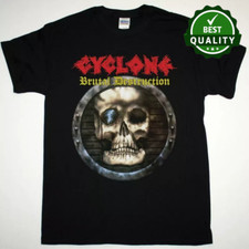 Vtg CYCLONE BRUTAL DESTRUCTION Cotton Black All Size Unisex Shirt