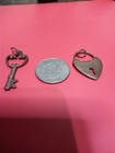 Copper Heart and Key Pendants,Couples Gift Each Is 1 1/2 Inches Long — photo 4