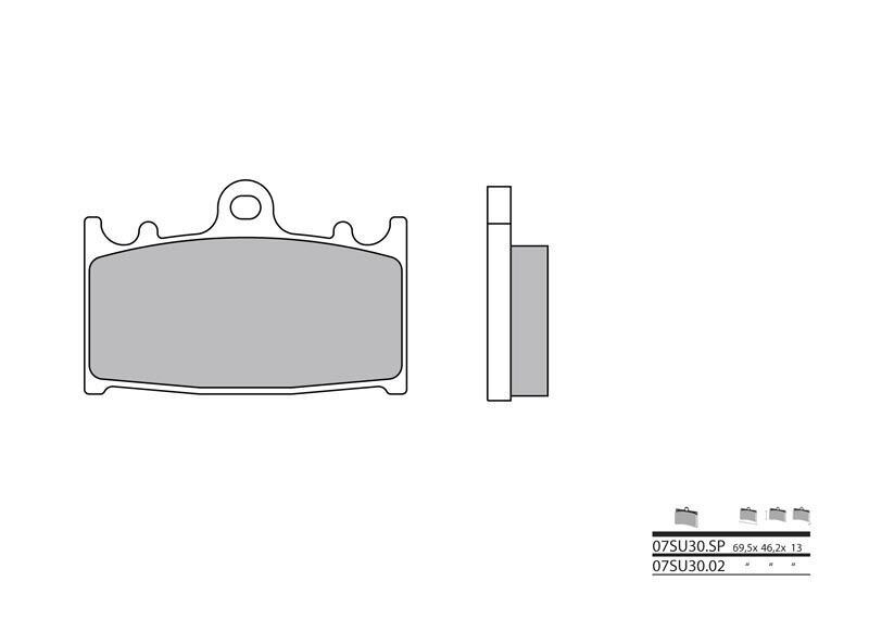 Plaquettes de frein ARRIERE BREMBO pour moto SUZUKI VL 1500 INTRUDER LC