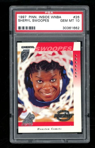 1997 Pinnacle Inside WNBA Sheryl Swoopes #26 Rookie PSA 10 Comets ES9067