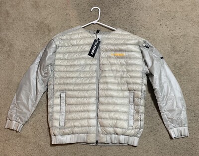ADIDAS TERREX HIKE BOMBER DUCK DOWN FULL ZIP JACKET MENS Large Gray GD1166 $200