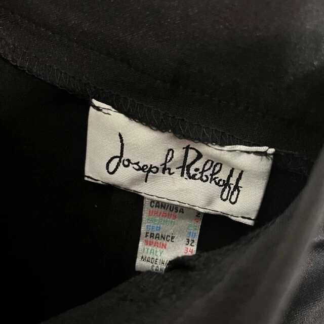 Pantalones Joseph Ribkoff para mujer 2 volantes texturizados ajustados elásticos negros Foto 3 de 4