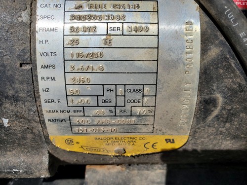 TE-5.5C-MD March Magnetic Drive Pump Baldor Motor E46145 56cyz .33 Hp 3450 Rpm - Picture 7 of 23