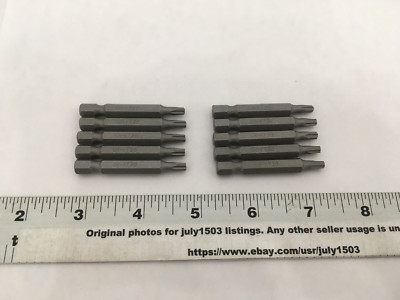 (10) NEW Tool Shop 2'' Star Torx T20 Power Drive Bit - 1/4'' Shank - CR-V Steel