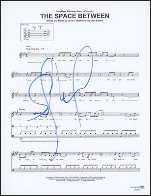 Stefan Lessard ''Dave Matthews Band'' SIGNED 'The Space Between' Sheet Music ACOA