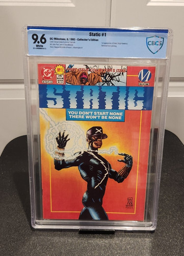 Static #1 CBCS 9.6 NM+ 1993 DC Milestone 1st Appearance Virgil Hawkins Collector