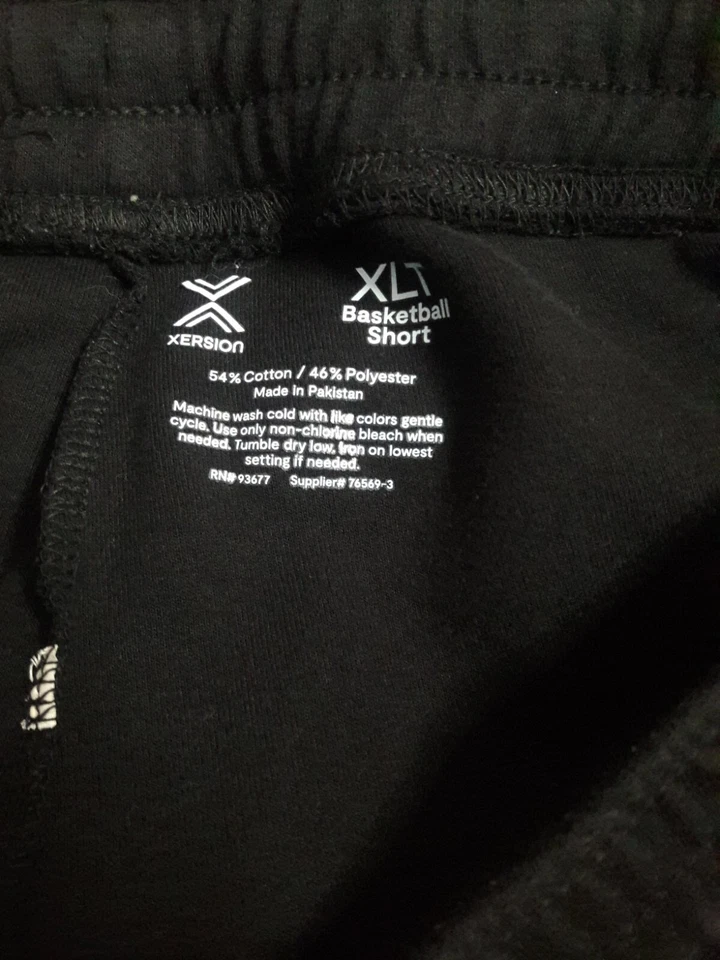 Pantalones cortos de baloncesto Xersion para hombre tejidos talla XLT negros Foto 3 de 3