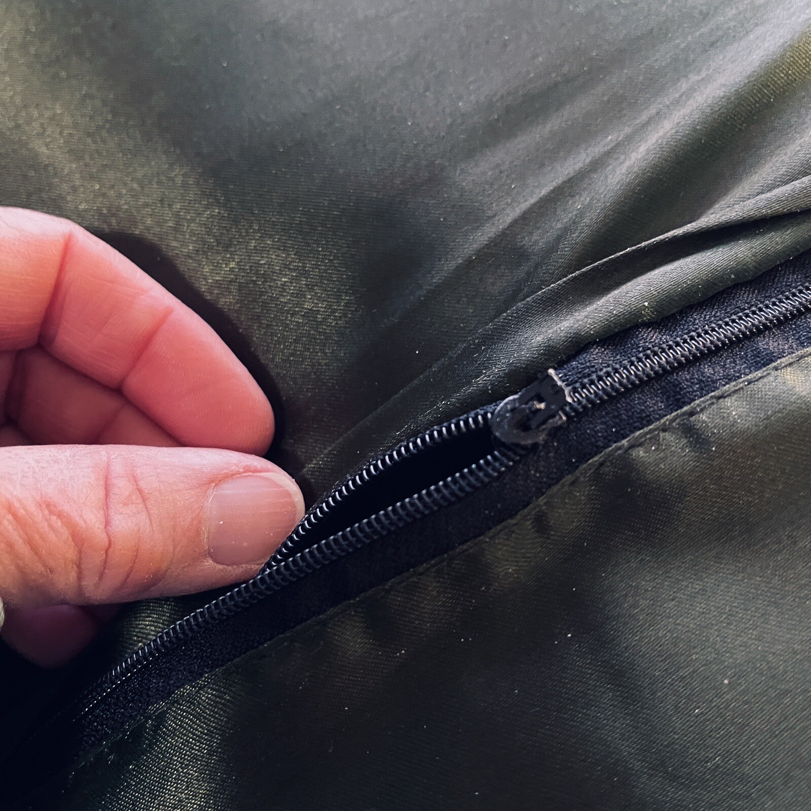 Vintage Brocade Duvet Bedspread 104" x 90" Green Gold MidCentury MCM