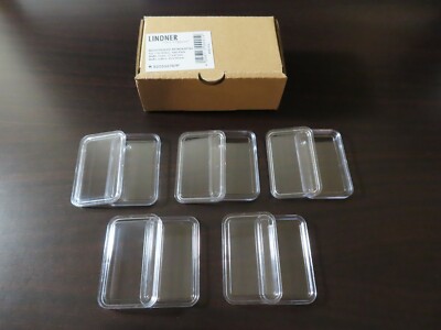 5 - Lindner Capsules 27x47mm for 1 oz Silver Coin Bars - PERTH MINT BAR/DRAGONS