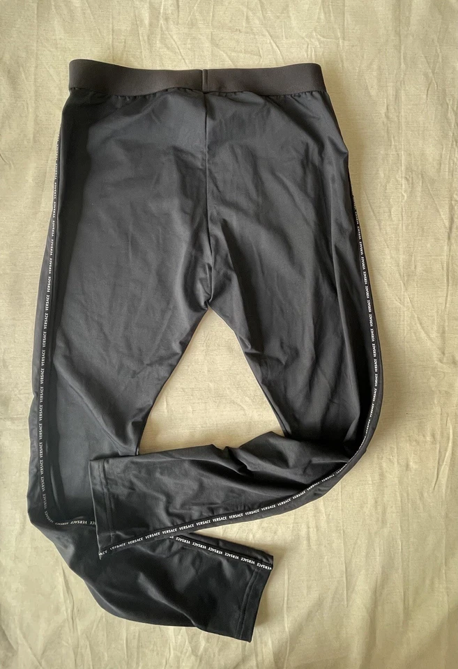 Versace Men’s Workout Leggings Pants RARE $599 Black XS US 30 - Image 4 of 4