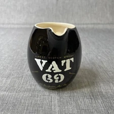 VAT 69 Scotch Pitcher Pub Jug Bar Mug Advertising Black White