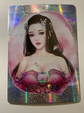 Chinese Beauties Pink Ai Art Sexy Card ACG Goddess Waifu Girl Holo Doujin Anime