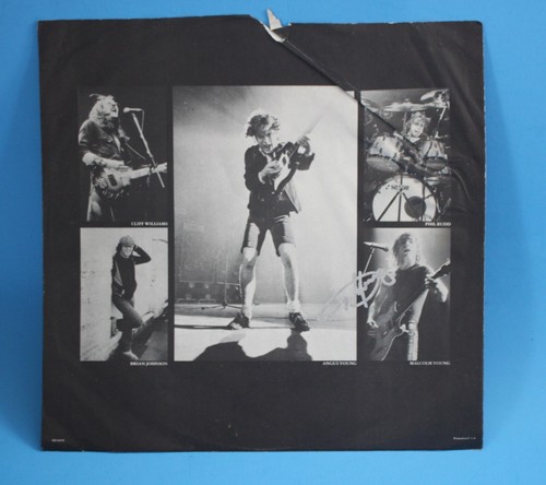 Autographed Hand Signed AC/DC Record Album Sleeve - Angus Young & Cliff ...