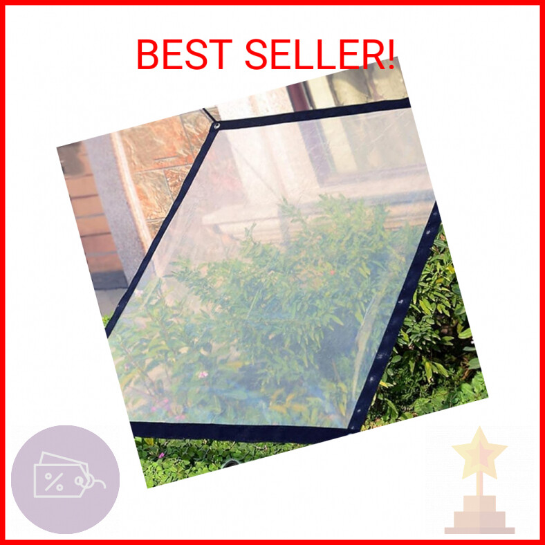 HomeABC Abdeckplane Aus Polyethylen – 3ft X 6ft, Transparent & Wasserdicht Mit Ösen