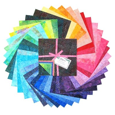 Bali Crackers By Hoffman Fabrics - Spectrum  10'' Squares  #885BC-657