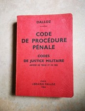1963 Code De Procédure Pénale Justice Militaire Armée Terre Et Mer DALLOZ